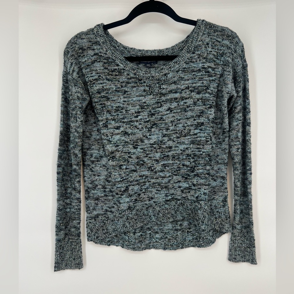 American Eagle  sparkle, Y2K  blue Gray Knit Sweater